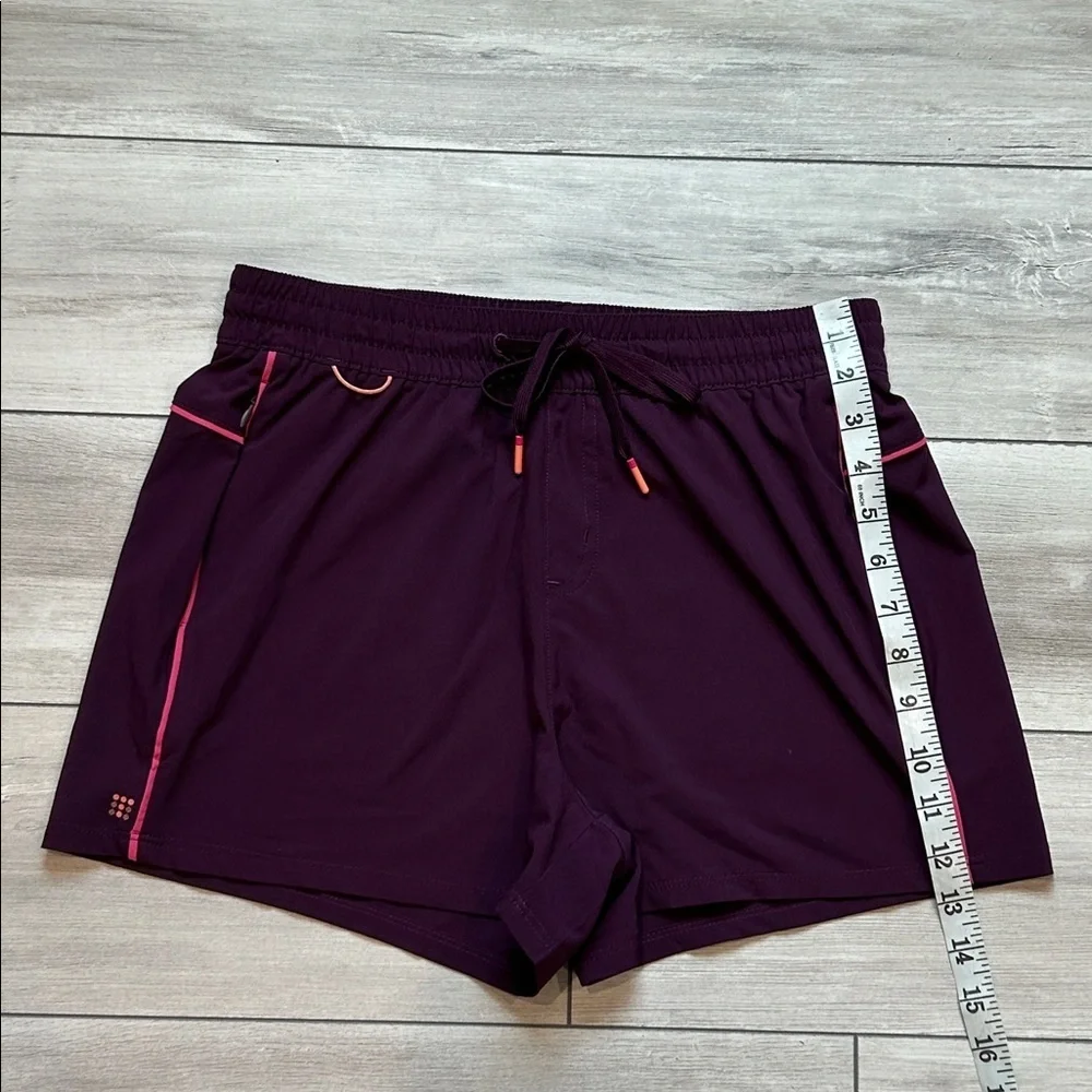 Title Nine purple elastic waist purple athletic shorts size small